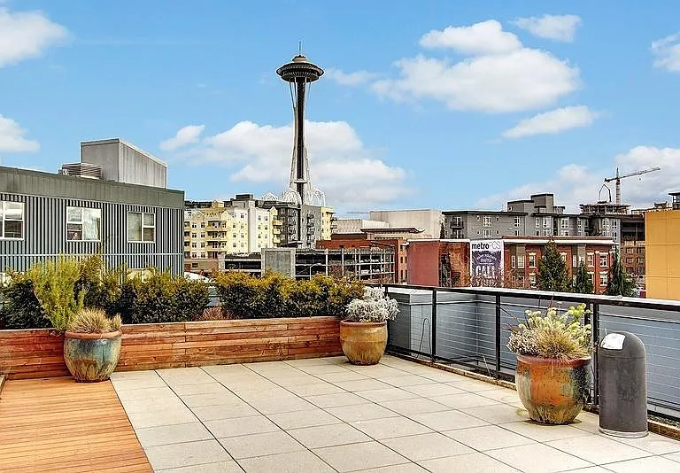 Roof top view of space needle