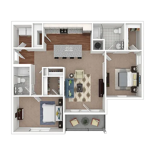Floor plan Two Bedroom Premier Grand