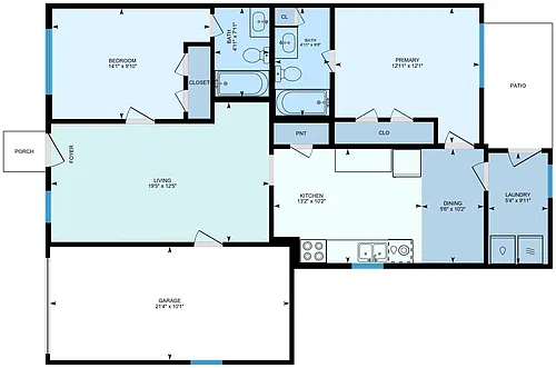 Floor plan Duplex 2B
