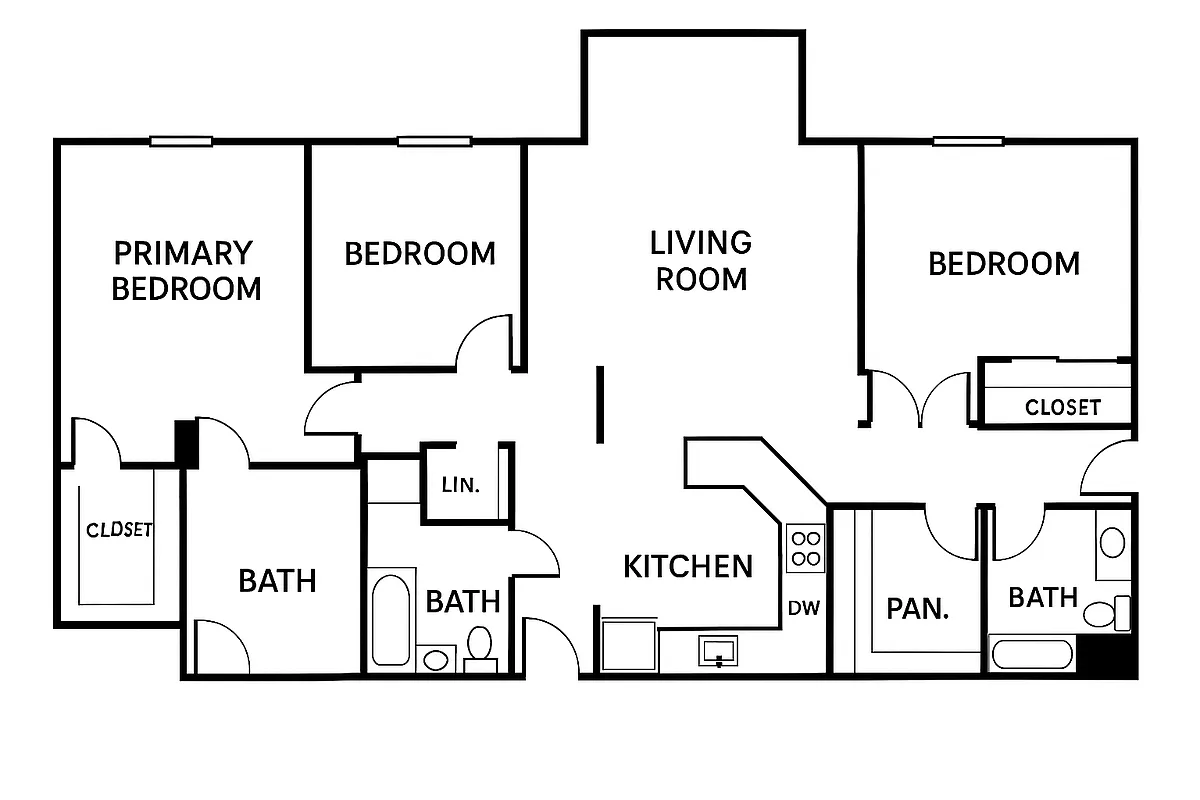 Floor plan 3Bedroom