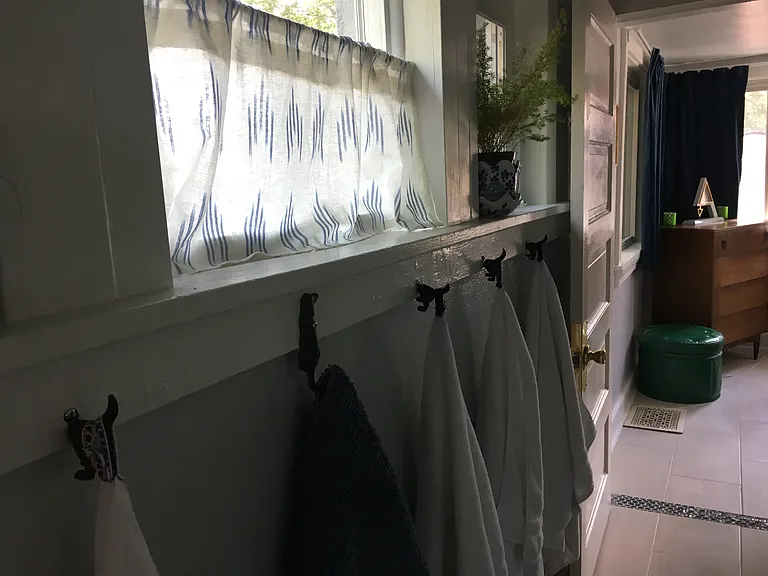 Jack-n-Jill bathroom from living room to back "swing"room