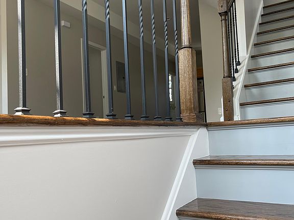 Top of stairs at second floor landing with stairs to the right up to the third floor, Apartment #2, 16 Lenox Avenue, EONJ