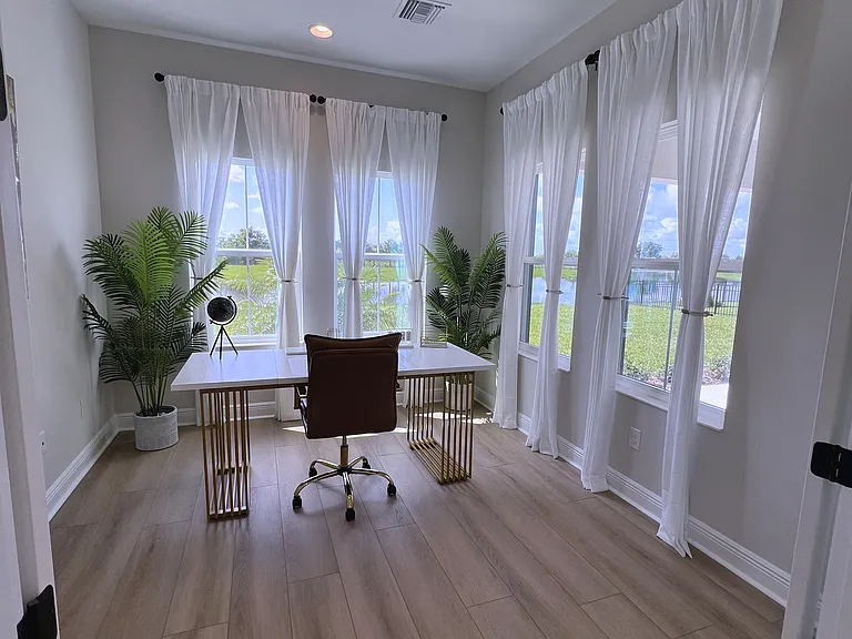Bright office/den off the kitchen