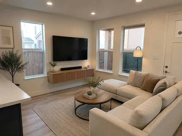 Living room with furniture