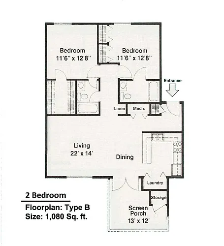 Floor plan 2B - Classic