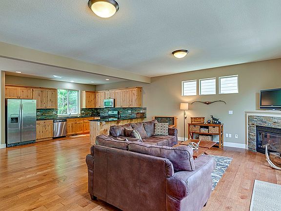 Great room; hardwood floors