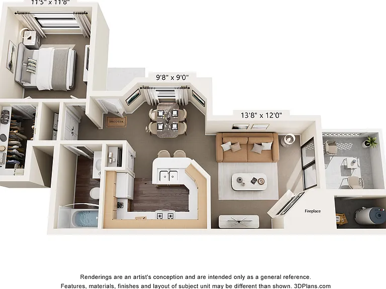 A Renovated Floor Plan | 1 Bedroom Apartment in Albuquerque | 829 sq ft | Pavilions Apartments A Renovated Floor Plan | 1 Bedroom Apartment in Albuquerque | 829 sq ft | Pavilions Apartments