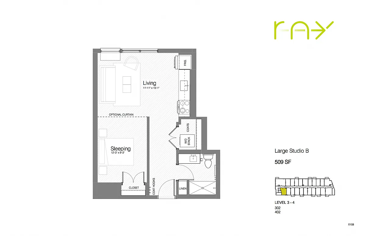 Floor plan Large Studio B