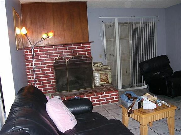 living room with fireplace