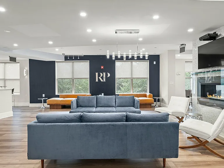 Experience luxury and comfort in this chic modern lounge.