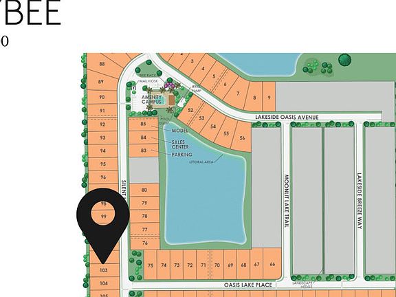 Location of this home within Whispering Lakes