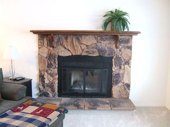 Stone Wood Burning Fireplace