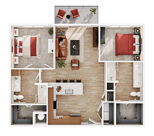 Floor plan B1-B-1