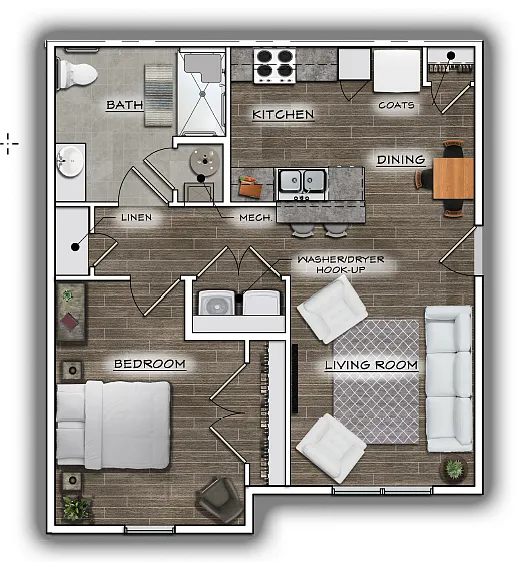 Floor plan 1 Bedroom