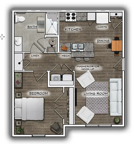 Floor plan 1 Bedroom