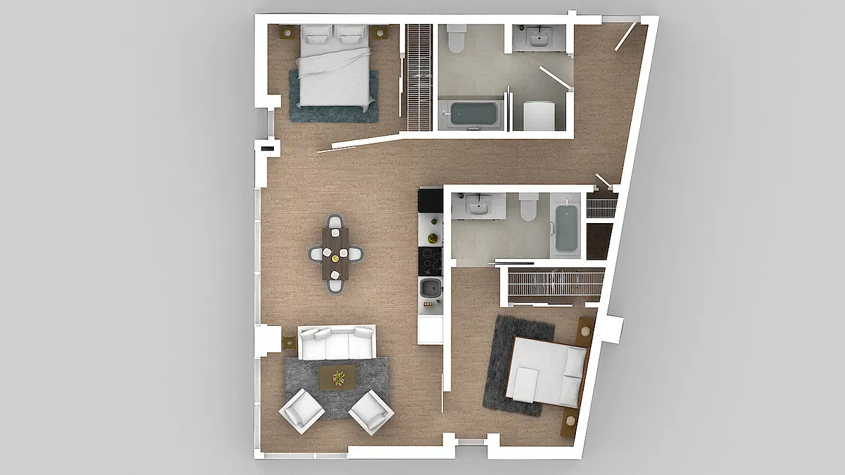 Floor plan Urban 2x2