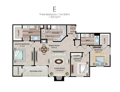 Floor plan E1
