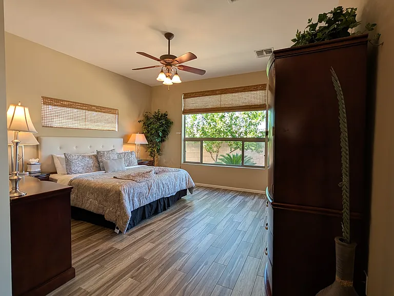Primary Bedroom with King bed and smart TV