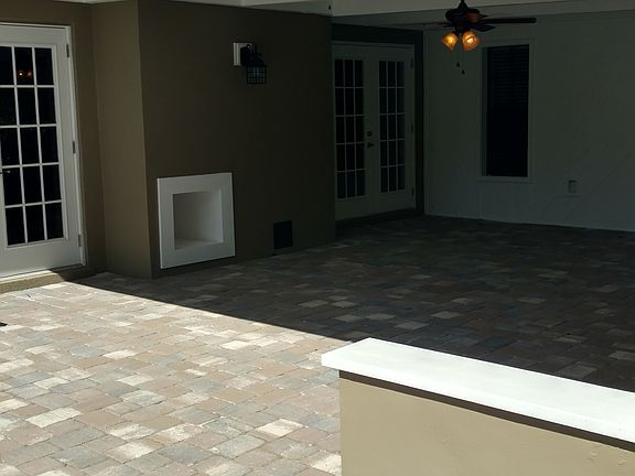 Large patio pool area