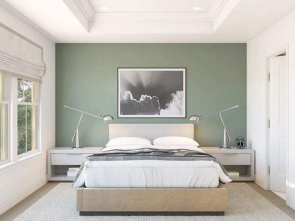 Primary suite with tray ceiling