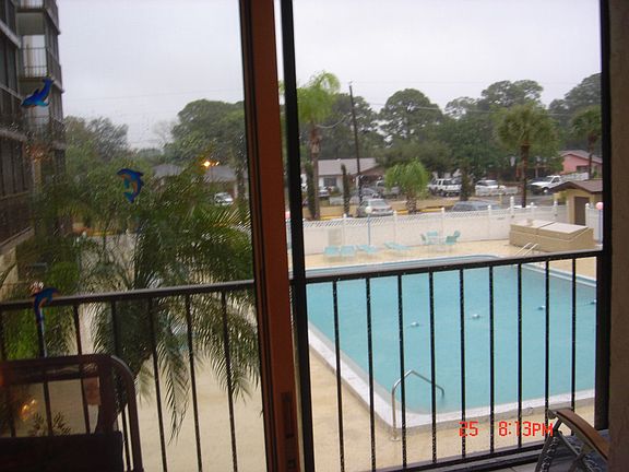 Lanai view of pool