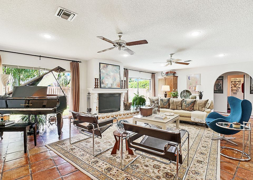 Wood burning fireplace