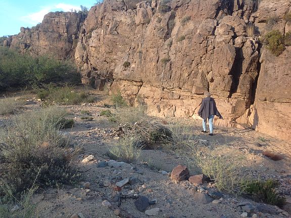 Close up of canyon walls