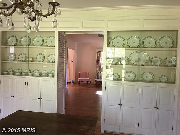 Dining Room with built in china cabinet