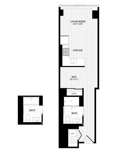 Floor plan Studio-1A-5