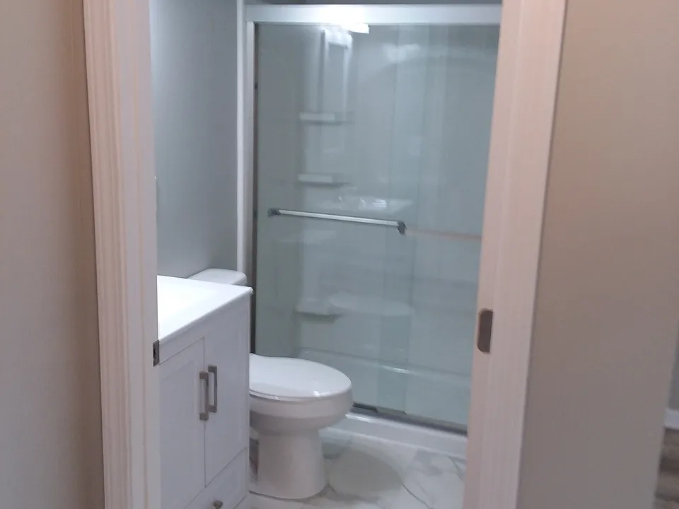 Bath with walk in shower