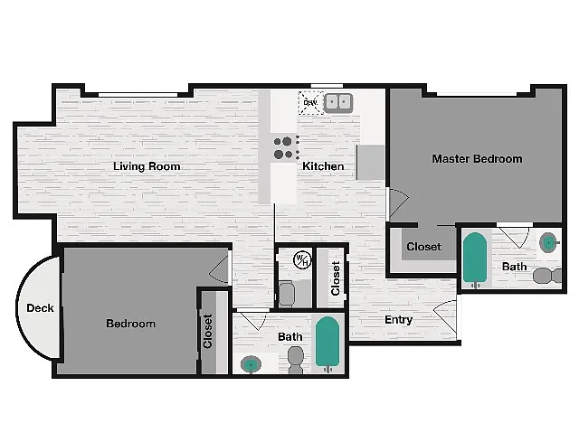 Floor plan 2x2C