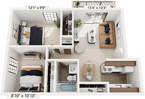 Floor plan Two Bedroom