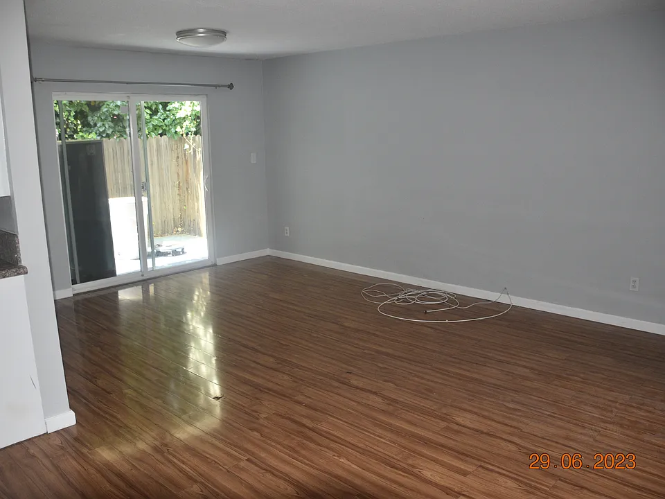 Living Room and back yard