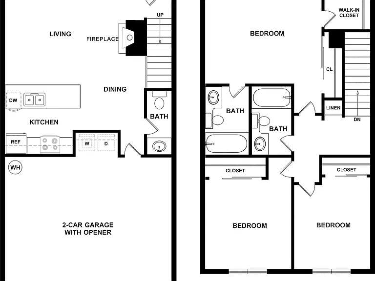 3-Bedroom 2.5-Bathroom floorplan 3-Bedroom 2.5-Bathroom floorplan