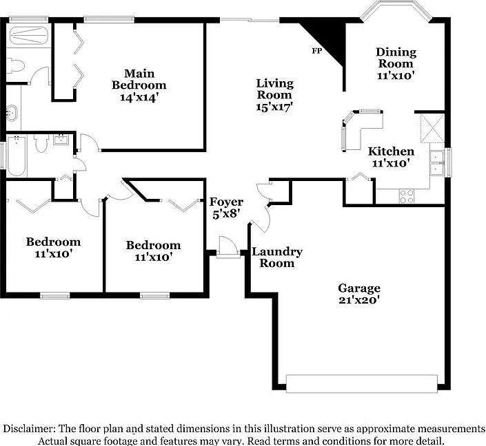 3 bed, 2.0 bath, 1268 sqft, $1,630 — Photo 2