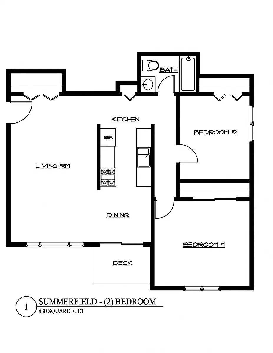 Floor plan Two Bedroom A