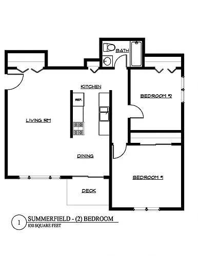 Floor plan Two Bedroom A