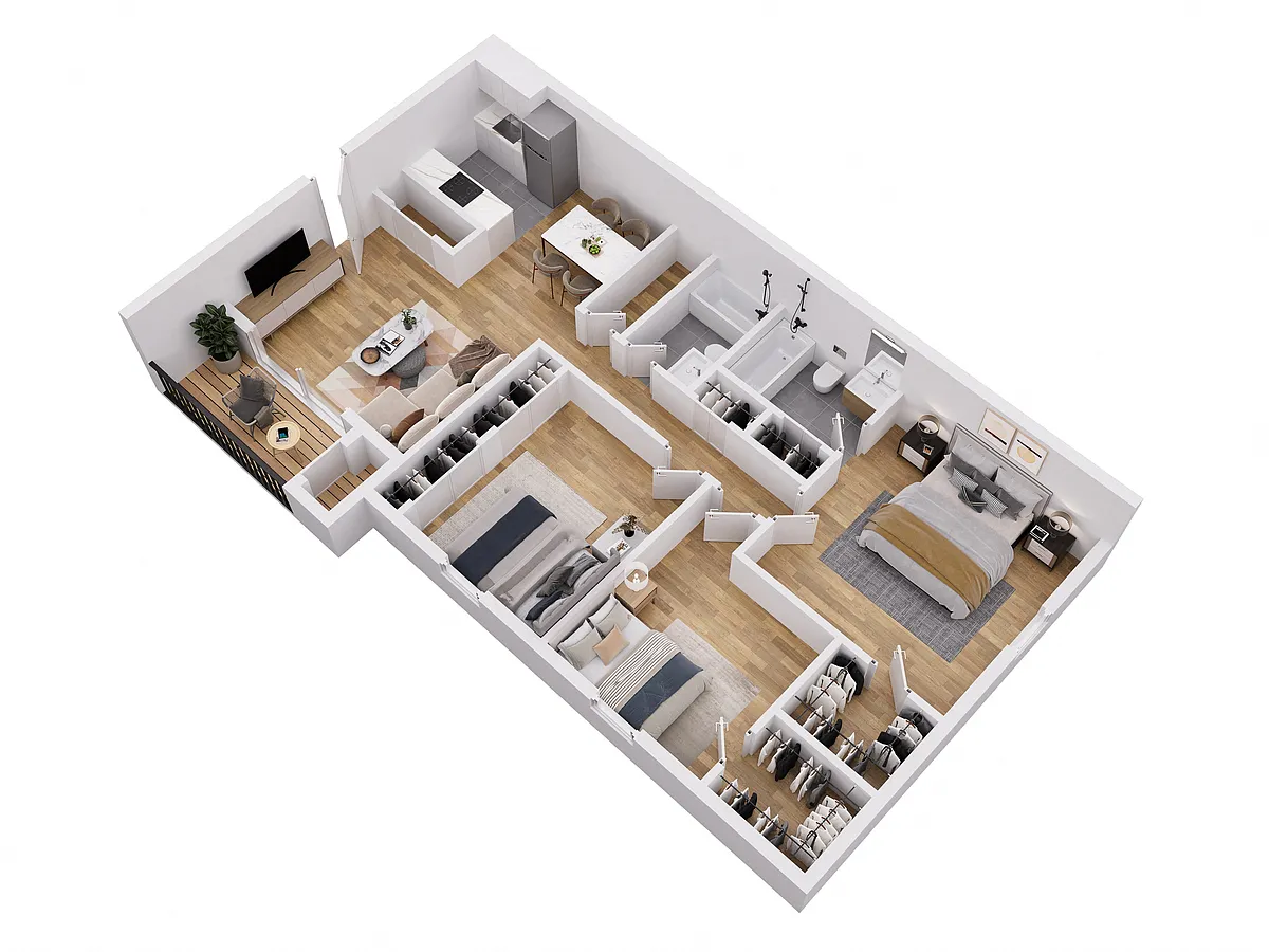 Floor plan 3 Bedroom 2 Bathroom
