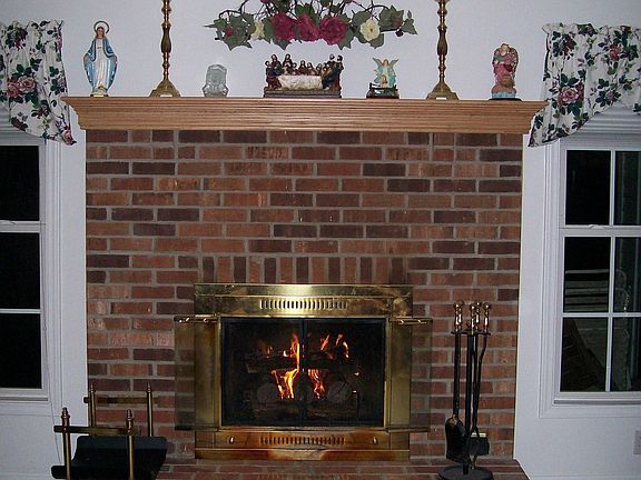Family room fireplace