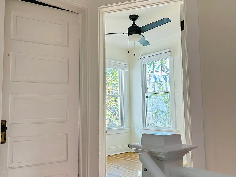 Closed door is upstairs bathroom - need photos bc just finishing construction