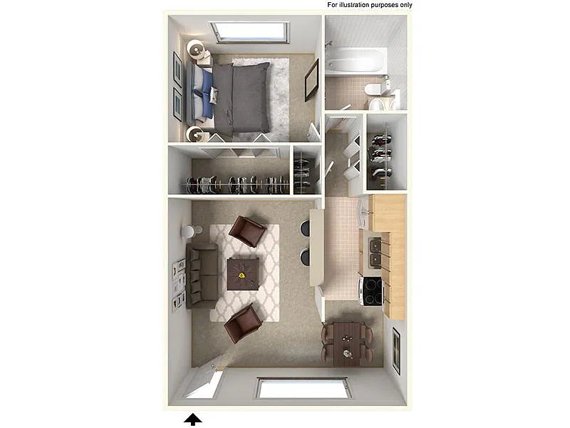 Floor plan 1x1A