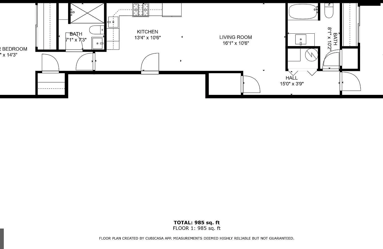 2 bed, 985 sqft, $1,550 — Photo 2