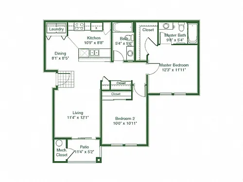 Floor plan 2 Bedroom