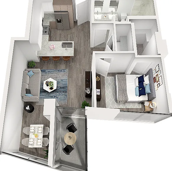 B2 Addison 681 sq ft 1-1 B2 Addison 681 sq ft 1-1