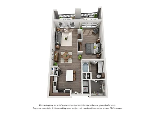 Floor plan Arbor Hills 2A3