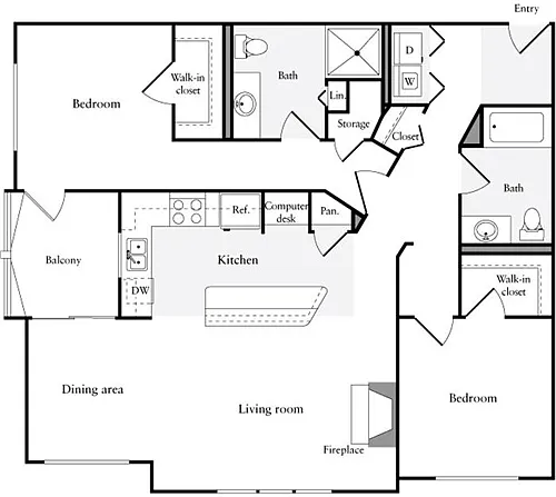 Floor plan 2 Bedrooms C