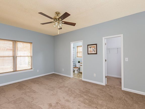 The spacious master bedroom 