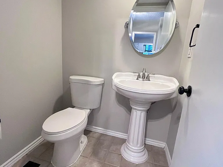 Main level half bathroom