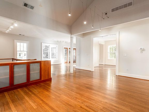 The dining room and entrance to the kitchen