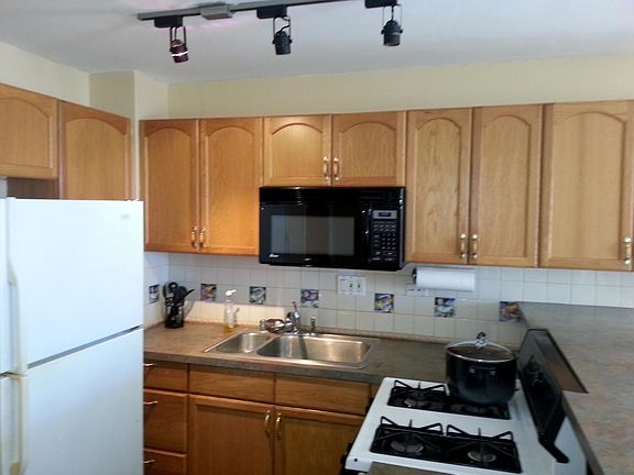 new microwave, upgraded fridge and stove